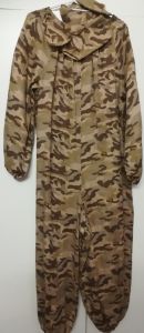 Kids Costumes to Hire - CAMO onesie with tail, gloves, headpiece, 